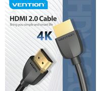 Câble HDMI VENTION 4K, câble HDMI 2.0 Ultra HD, 2K, 3D, compatible avec ordinateur, portable, HDTV, PS3/4, boîtier intelligent, câble HDMI portable noir 1m,2m,3m,0.5m,1,5 mPolychlorures de vinyle