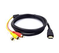 Câble HDMI Vers 3RCA De 1,5 M, Adaptateur Audio/vidéo For Connecter Un Décodeur À Un Téléviseur