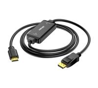 Câble HDMI vers DisplayPort 4K à 60 Hz, 1,5 m, unidirectionnel (source HDMI vers moniteur DisplayPort), prêt à l'emploi, aucune alimentation externe requise, compatible avec PS5/PS4 Pro, Xbox Series X