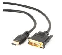 Gembird Câble HDMI vers DVI 1,8 m – Connecteurs plaqués or – Blindé – Noir