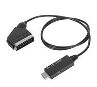 Câble HDMI vers Péritel, Câble HDMI vers DVI avec e Mode, Adaptateur Convertisseur pour Enregistreurs DVD TV VHS VCR, Prend en Charge PAL B N M NTSC M J Nc