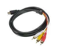 Câble HDMI vers RCA - 1080P - Conversion HD pour Décodeur vers 3 RCA Adaptateur de Câble Audio Vidéo Rouge Jaune Blanc pour TV HDTV DVD - 1,5 m -