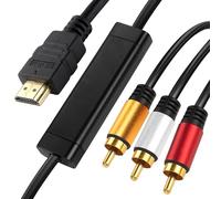 Câble HDMI vers RCA 4,6 m avec IC, HDMI mâle vers 3-RCA AV Câble convertisseur de composant audio vidéo 1080p pour TV HDTV DVD