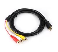 Câble HDMI vers RCA Convertisseur Composant Câble 5ft - 1.5m,HDMI Mâle vers 3-RCA Vidéo Audio AV pour HDTV - DVD Project HH26274