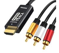 Câble HDMI vers RCA de 1,8 m avec IC, HDMI mâle vers 3-RCA AV câble vidéo audio convertisseur adaptateur 1080p câble pour TV HDTV DVD