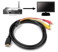 Câble HDMI vers RCA - STRAßE TECH - 1.5M - Connecteurs plaqués or - Transfert audio et vidéo