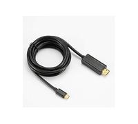 Câble USB-C vers HDMI mâle/mâle compatible avec appareils en USB-C 3.1 et alt DP mode connecteurs or - 2m - noir
