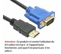 Câble HDMI vers VGA - TD® - 1,8 m - Cuivre - Audio et vidéo - Connecteur noir