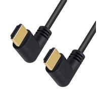 Câble HDTV mâle coudé vers mâle à angle droit,HDTV2.0,4K,3D,Touriste,Compatible HDMI,90 magasins résistants,DVD,PS3,PC - Type Left to Left-50cm