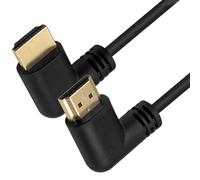 Câble HDTV mâle coudé vers mâle à angle droit,HDTV2.0,4K,3D,Touriste,Compatible HDMI,90 magasins résistants,DVD,PS3,PC - Type Left to Right-100cm