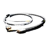 Câble Hi-Fi OCC en cuivre, fil de terre plaqué argent, fiche plaquée or, 1 m