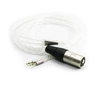 Câble HiFi avec XLR mâle équilibré à 4 broches compatible avec casque Monolith M1060, M1060C, M565, M565 - Plaqué argent