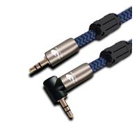 Câble Hifi Coudé 3.5mm M/M Aux Pour Pc Portable Mp3 Sauna Téléphone Portable Voiture,Câble Audio 3.5 Vers Droit 3.5 Mini Jack 1m 2m 3m 5 M 8m - Type Bleu-8meter