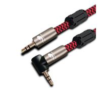 Câble Hifi Coudé 3.5mm M/M Aux Pour Pc Portable Mp3 Sauna Téléphone Portable Voiture,Câble Audio 3.5 Vers Droit 3.5 Mini Jack 1m 2m 3m 5 M 8m - Type Rouge-8meter