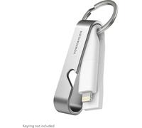 Câble High Six USB A+C / microUSB & USB C & Lightning 2.1A 7cm Format Porte-clés FastCharge 10.5W Blanc et Argent Allroundo®