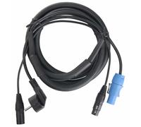 Pronomic Stage EUPPD-2,5 Câble Hybride Compatible Schuko/Powercon + DMX 3 broches, 2,5m (idéal pour le câblage des effets lumineux & éclairage de scène)