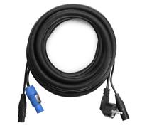 Cable Hybride Alimentation Eclariage Effect 3-Pin DMX Speakon Enceinte PA 5m