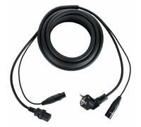 Pronomic Stage EUIECD-5 Câble Hybride IEC/DMX, Câble d’alimentation 3x0 | Câble combiné pour alimentation et signal DMX, Fini les câbles emmêlés pour connecter des effets lumineux contrôlés par DMX
