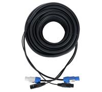 Cable Hybride DMX Powerplug Effet XLR 3 Broches Male Femelle Speakon 2-Pol 20m