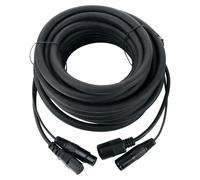 Pronomic Stage IECD-10 Câble Hybride DMX C/DMX (câble combiné pour alimentation et signal DMX, longueur : 10 m) Noir