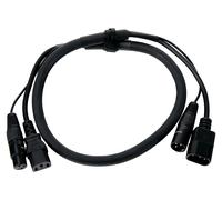 Pronomic Stage IECD-1 Câble Hybride DMX C/DMX (câble combiné pour alimentation et signal DMX, longueur : 1 m) Noir
