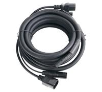 Cable Hybride DMX Signal Éclairage IEC Connecteur C13 C14 XLR 3 Broches 5 m Noir
