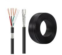 Câble Hybride UL2725 22-28 AWG, Double Blindage, Blindage Par Feuille Et Tresse, Gaine Flexible En PVC Et Cuivre Étamé For L'alimentation Et Les Données(100FT,22+28AWG)