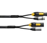 Câble Hybride XLR 5 Points + Powercon 2,5 Mm True1 - 3M câbles DMX
