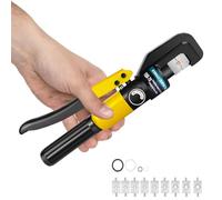 Câble hydraulique à sertir avec 9 jeux de formes de sertissage - Bornes de batterie - Moules de sertissage 4-70 Mm² pour cuivre et aluminium