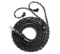 Câble IEM 2026 KZ amélioré de 1,5 m, 4N OFC plaqué argent, prise de 3,5 mm pour KZ ZS10 PRO/ZST, pour Truthear Hexa/Zero, Moondrop blessing2, KBEAR Storm/BK1/KS1 (noir, QDC)