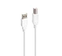 Câble imprimante Accsup USB-A vers USB-B 2.0 1,8 m Blanc