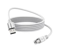 Câble Imprimante,USB 2 Mètres 2.0 A Mâle vers USB B Scanner Cordon Printer,USB Cable A vers B 2.0 Nylon Tressé Compatible avec HP,Dell,Brother,Xerox,Samsung et autres (1M).[A27]