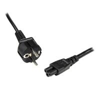Cable Informatique1 401 - Cordon D'alimentation Trèfle Schuko Cee7 Vers 320 C5 1m Pc Portable Câble Secteur Tripolaire Eu À