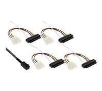 Câble Mini SAS HD SFF-8643 à 4x SFF-8482 + alimentation 0,5 m
