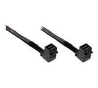 InLine Câble Mini SAS HD SFF-8643 coudé à SFF-8643 avec bande latérale 0,5 m