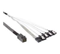 Câble InLine® Mini SAS HD SFF-8643 vers 4x SATA + bande latérale de 0,5 m G
