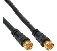 Câble InLine® SAT Premium 2x avec 2x prises F-Plug 85dB noir 10m Noir G