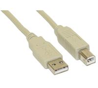 Câble InLine USB 2.0, Type A - Type B, beige, 1,8m