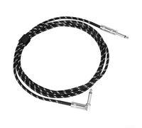 Câble innovant de 3 mètres pour guitare électrique avec blindage avancé en maille pour minimiser la perte de signal lors de l'utilisation (noir)