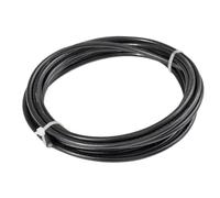 Câble Inox Gainé Câble en acier inoxydable | Câble enduit de 0,4 à 6 mm, fourni avec des embouts assortis(Black PVC Coating,6mmX5meters 7X19)