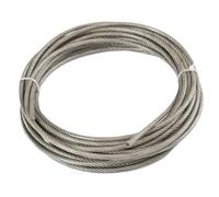 Câble Inox Gainé Câble en acier inoxydable | Câble enduit de 0,4 à 6 mm, fourni avec des embouts assortis(Clear PVC Coating,0.5mmX100meters 1X7)