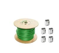 Câble Inox Gainé Câble en fil d'acier multi-tailles | Câble enduit de PVC de tailles multiples avec une forte capacité de charge(20M_1.5MM)