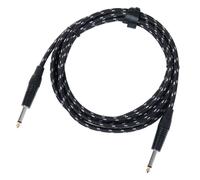 Cable Instruments Guitare Basse Clavier Amplificateur Jack 6,3mm 3m Textile Noir