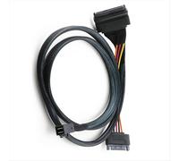 Câble intégré Mini SAS HD 12 Go vers U.2 36 broches SFF-8643 vers SAS U.2 SFF-8639 de 0,75 m avec alimentation 15 broches, pour SSD U.2