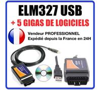 Câble Interface ELM 327 OBD2 II USB V1.5 Diagnostique Auto Multimarques