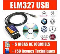 Câble Interface ELM 327 OBD2 II USB V1.5 Diagnostique Auto Multimarques AUTOCOM DELPHI VAG COM VCDS