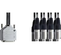 Câble interface sub-D / 8 XLR mâles 1,5 m