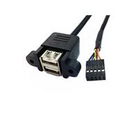 Câble interne double port USB 2.0 avec connecteur DuPont à 9 broches