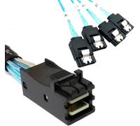 Câble interne Mini SAS HD SFF-8643 hôte vers 4 SATA 7 broches disque dur cible 6 Gbit/s