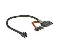 - Câble interne SAS - SFF-8643 (M) pour alimentation SATA, U.2 (SFF-8639) - 30 cm - noir